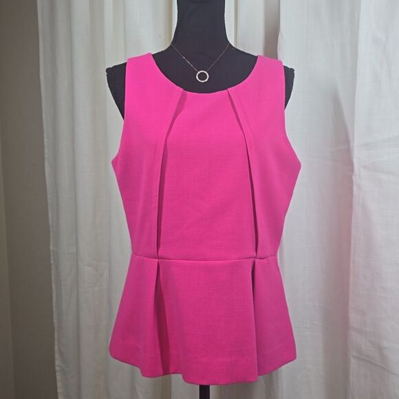 Michael Kors Hot Pink Peplum Blouse - Picture 7 of 16
